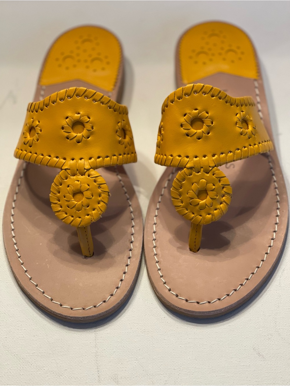 NIB JACK ROGERS LEATHER FLAT SANDAL IN COLOR MAN-MANGO WOMENS SIZE 8.5 - Picture 5 of 10